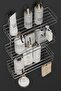 3-Tier Bathroom Shelf Wide Metal Shampoo Holder Adhesive Bathroom Organizer Chrome Bathroom Shelf 48X25 cm - 3
