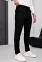Men's Black Slim Fit Stretch Fabric Pants - 4