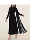 Black Tulle Detailed Stylish Evening Evening Dress Women Long Dress S-M-L-Xl-2Xl-3Xl - 5