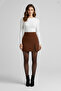 women's shorts skirt with front slit