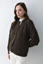 Brown Melange 5 Button Cardigan - 251061 - 5