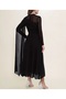 Black Tulle Detailed Stylish Evening Evening Dress Women Long Dress S-M-L-Xl-2Xl-3Xl - 4