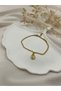 Gold Color Angel Figured Women's Bracelet – Elegant Stylish Daily Minimal Charm Trend Bracelet - 2