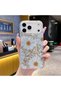 iPhone 17 (6.3 Inch) Compatible Silvery Appearance Flowers Patterned Stylish Case