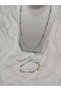 Blue Necklace and Bracelet Set with Cat Eye - 5