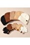 Children's Knitted Beanie and Glove Set (Brown) 0-24 Months