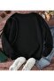 Women's Printed Crew Neck Oversize Sweatshirt - 2