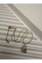 Steel, with Stylish Chain Detail, Two-Tone, Design Letter Necklace - 4