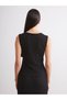 Özmarka New Season Crew Neck Textured Women's Tank Top - 4
