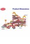 Fire Department 5 In 1 Parking Building Playset Diy Rescue Station With Sliding Ramps - 3