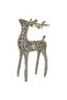 Christmas Rattan Standing Reindeer Gold 41x14x70m