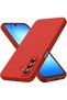 Samsung Galaxy A17 Compatible Silicone Case - Pastel Color Tone Flexible Cover with Camera Protection - Red