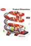 Fire Rescue Parking Garage Playset for Kids 3 Layer Sliding Track with Lights & Sound - 4