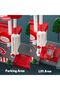 Fire Rescue Parking Garage Playset for Kids 2 Layer Sliding Track with Lights & Sound - 6