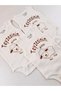 3-Pack 100% Organic Cotton Corded Fabric Combed Cotton Auntie's Little Lamb Baby Bodysuit - 3