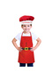 Santa Chef Apron Set Child Size 33x45cm