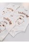 3-Piece 100% Organic Cotton Corded Fabric Combed Cotton Grandfather's Little Lamb Baby Bodysuit - 4