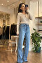 Blue Washed Straight Jeans