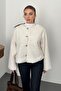 Ecru Plush Short Jacket