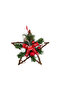 Hanging Rattan Star Red 30x11x30cm