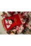 Red Christmas Tree Skirt with Merry Christmas Written / 106 cm Diameter Christmas Decor - 2
