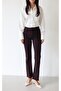Flare Stretch Fabric Pants with Tassel Detail on the Legs - 4