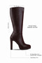 Laugy Women's Pointed Toe High Platform Heeled Boots 4250 - 3