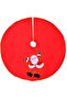 Santa Claus Patterned Red Christmas Tree Skirt / 106 cm Diameter Christmas Decoration - 2