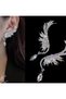 Angel Wing Earrings with Zircon Stone, Stylish Women's Jewelry Accessory Suitable for Daily and Night Use - 2