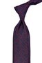 Burgundy - Navy Blue Square Pattern Classic Tie with Handkerchief Kk13333