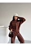 Women's Compak Combed Cotton 3-Thread Inner Ş Fleece-Lined Intermediate B Piped Double Tracksuit Set