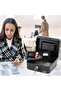 Medium Cash Box Steel with Tray and Key Lock (20 x 16 x 9 cm) - Black - 2
