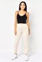 Women Regular Fit Solid Jogger Pants, Beige - 3