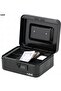 Medium Cash Box with Tray and Combination Lock (20x16x9 cm) - Black - 6