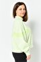 Women Oversized Fit Long Sleeve Outdoor Sweatshirt, Light Green - 3