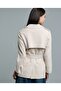 Solid Double Breasted Jacket With Button Closure - 3
