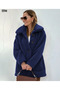 Fluffy Plush Coat Women's Long Sleeve Collared Front Buttoned - 2