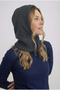 Women's Anthracite Knitted Balaclava - Hooded Winter Neck Collar Beanie Balaklava - 2