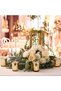 Vecolla Gold Glass Tealight Candle Holder Set of 6 - Speckled Mercury Votive Holders - 3