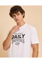 Typography Print T-Shirt With Crew Neck And Short Sleeves - 3