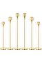6Pcs Lemon Gold Candle Holders Set, Tall Taper Gold Candlesticks for 3/4" Candles