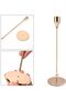 YFFS Candle Holder, Set of 3 Retro Metal Candlesticks - Silver - 4