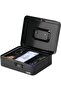 Large Cash Box with Tray & Combination Lock (25x20x9 cm) - Black