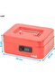 Medium Cash Box with Tray and Combination Lock (20x16x9cm) - Red - 4
