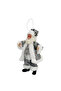 Standing Santa Decoration Silver 18cm - 2