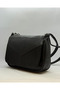 Black Genuine Leather Bag Women's Daily Use Crossbody Shoulder Bag (25cm X 18cm) - 3