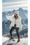 White Women's Fur-Looking Plush Coat – Winter Warm Furry Coat, Stylish Casual Outerwear - Lined