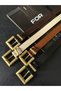 4-Piece Antique Square Buckle Bridged Women's Belt, Trouser Belt, Coat Belt, Dress Belt - 3