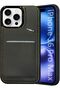 iPhone 16 Pro Max Leather Case with Card Holder & Kickstand (Black) - 3
