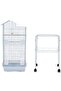 Roof Top Large Bird cage with Rolling Stand for Cockatiel Sun Conure Parakeet(White) - 6